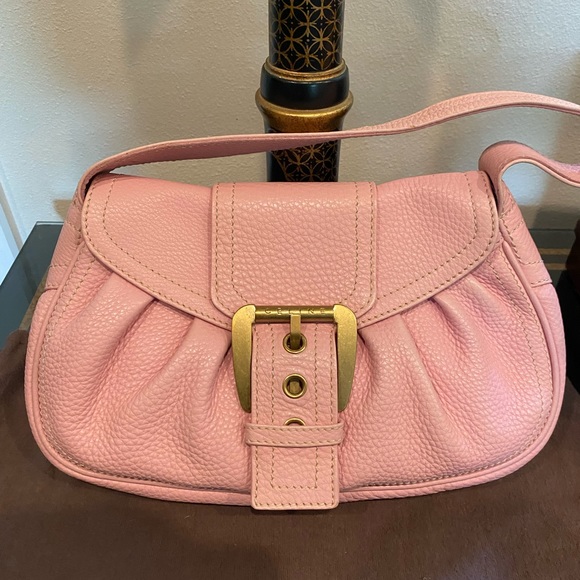 CELINE Leather PARIS MACADAM Logo plate Top Handle Shoulder Bag PREOWNED - Picture 8 of 16